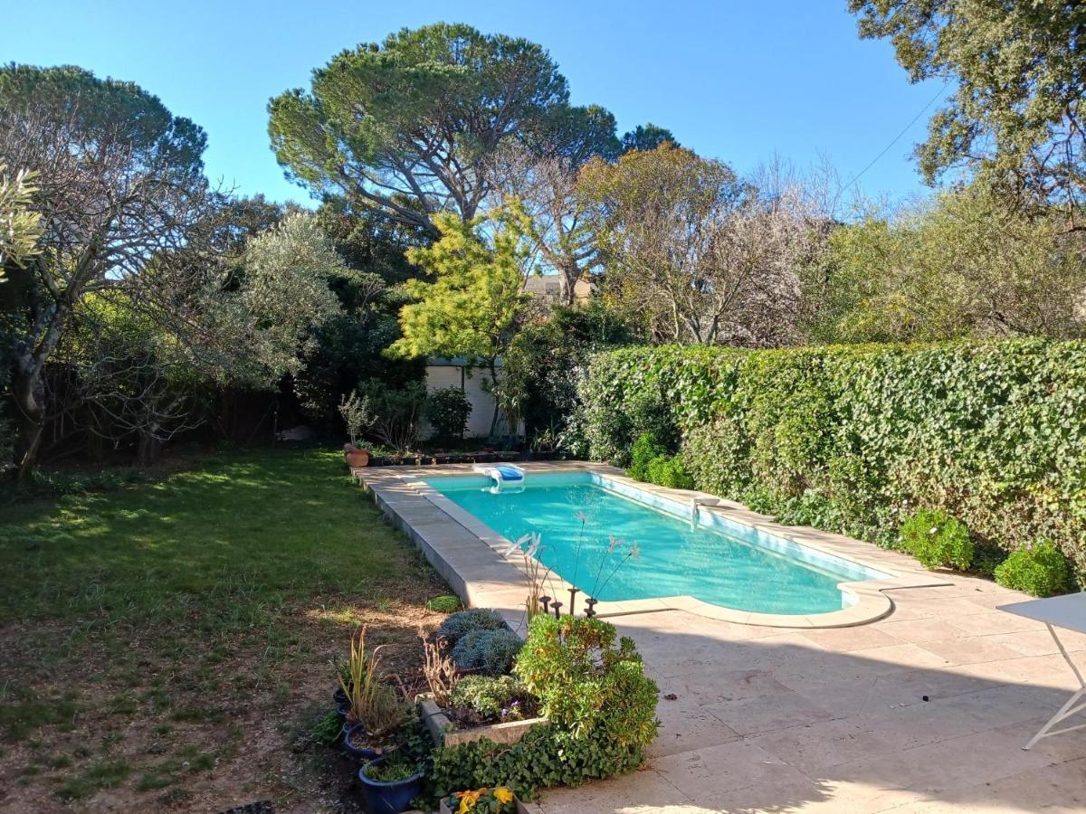 Studio Charmant Et Calme Villeneuve Les Avignon Entree Et Cour Independantes Climatisation Piscine Parking Luaran gambar
